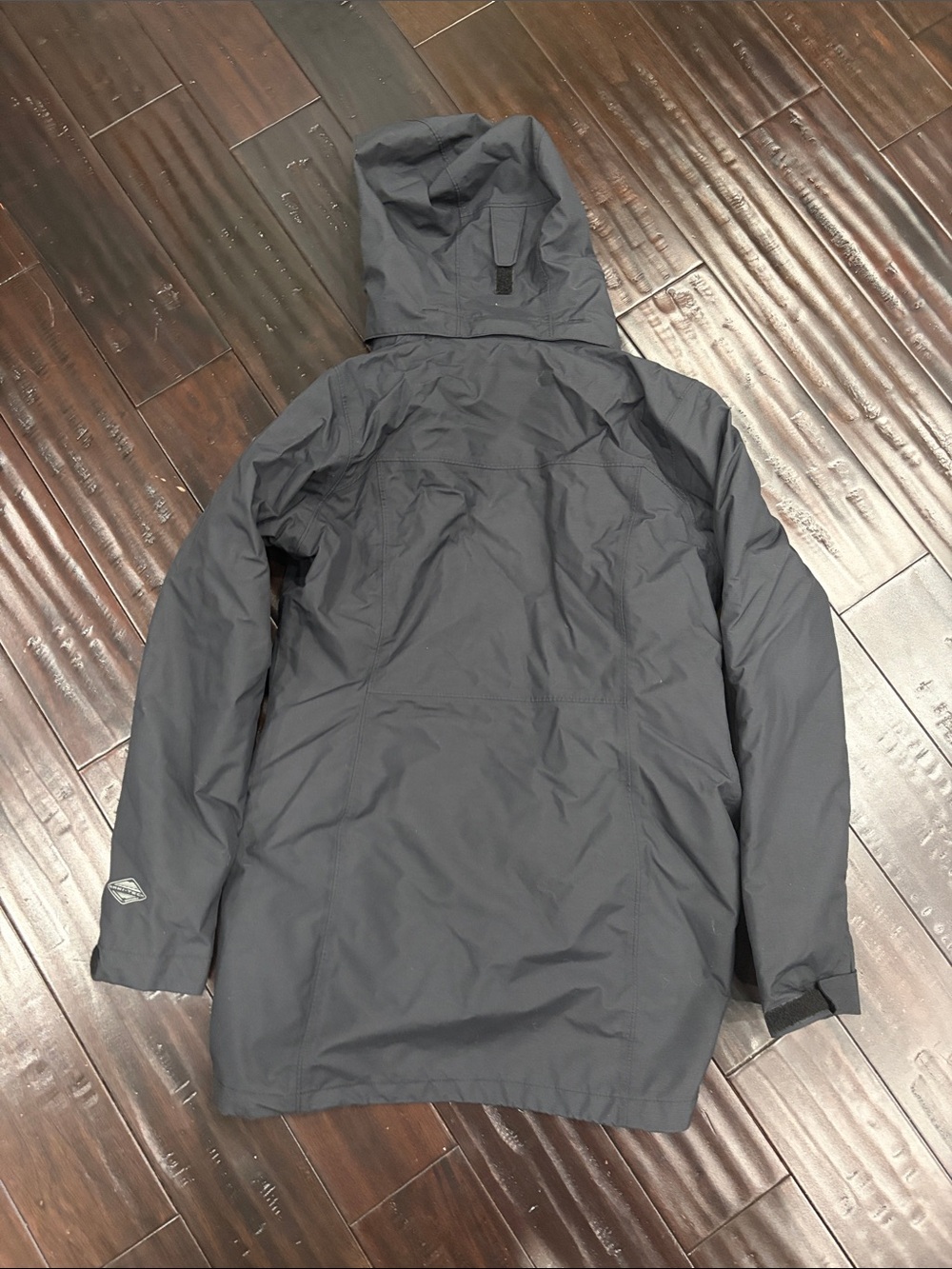 Columbia Black Hooded Shell Jacket - Picture 3 of 4